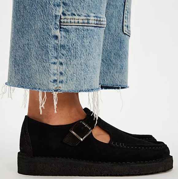 Clarks Shoes - Clarks Originals Nomad T Bar Black Suede Size 8.5